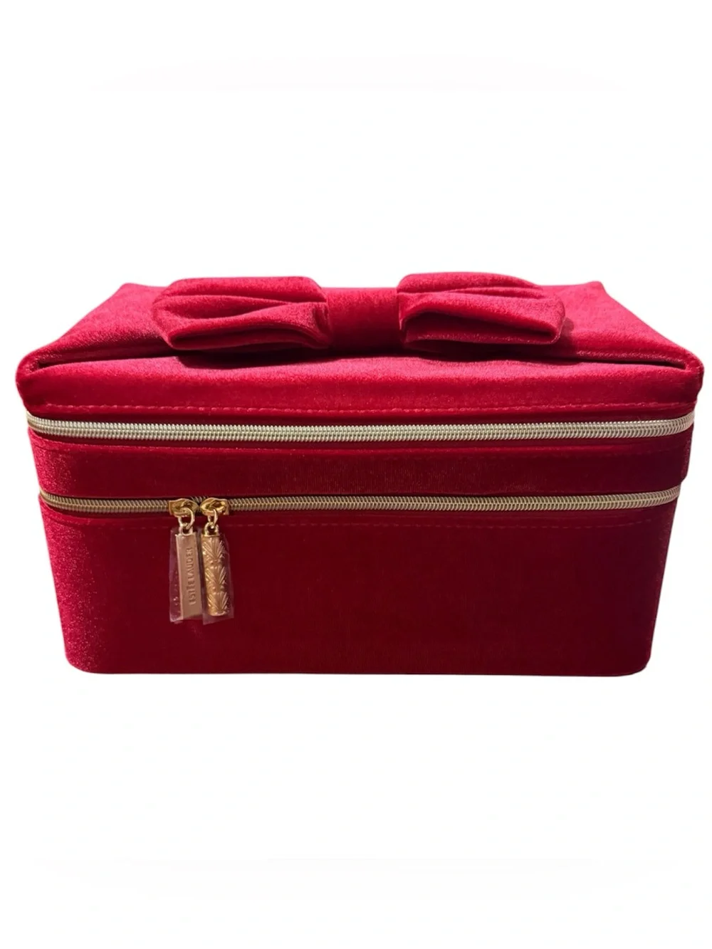 Estee Lauder Red Velvet Train Case NWOT